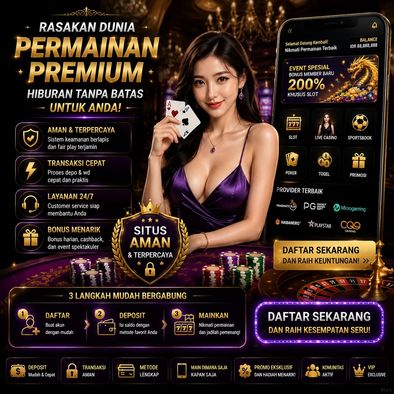 55rt Menawarkan Beragam Pilihan Aplikasi untuk Pengguna